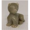 Image 1 : SOAPSTONE INUIT CARVING OF CUB SMALL