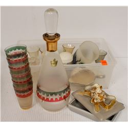 BIN OF ASSORTED GLASSWARES