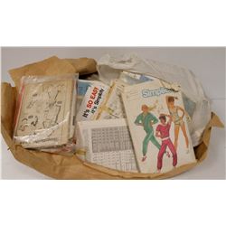 LARGE ASSORTMENT OF VINTAGE SEWING PATTERNS
