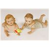 Image 1 : PAIR OF 1940S BABY BOY AND GIRL STATUES. 9 X 6