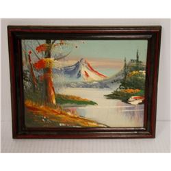 SMALL SCENIC OIL PAINTING. 8 X 7