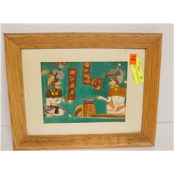 ORIGINAL AZTEC THEMED PAINTING ENTITLED TWO