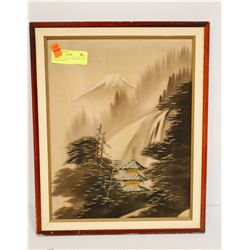 ORIGINAL VINTAGE ASIAN PICTURE WITH STITCHED