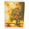 Image 1 : ORIGINAL OIL ON CANVAS FLORAL STILL LIFE UNSIGNED
