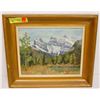 Image 1 : VINTAGE OIL PAINTING OF ROCKY MOUNTAINS SIGNED L