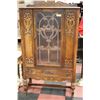 Image 1 : ANTIQUE SOLID WOOD HUTCH WITH GLASS DOOR AND