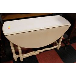 ANTIQUE DROP LEAF GATE LEG TABLE WHITE FINISH
