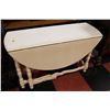 Image 1 : ANTIQUE DROP LEAF GATE LEG TABLE WHITE FINISH