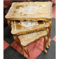 GOLD COLOURED NESTING TABLES