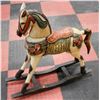 Image 1 : WOODEN CARVED ROCKING HORSE 33 INCH TALL