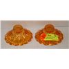 Image 1 : ANTIQUE DEPRESSION GLASS CANDLE STICK HOLDERS