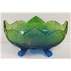 Image 1 : ANTIQUE DEPRESSION GLASS GREEN AND BLUE BOWL