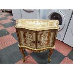 GOLD PAINTED 3 DRAWER SIDE CABINET 23 X 13 X 25
