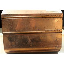 1950S COPPER KITCHEN FOOD WRAP DISPENSER