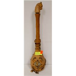 VINTAGE ITALIAN LEATHER WRAPPED BOTTLE WITH