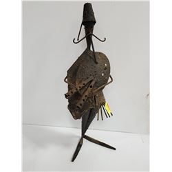 1960S WELDED MUSICIAN STATUE 15 INCH TALL