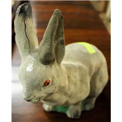 VINTAGE LIFE SIZED CAST CEMENT RABBIT DECOR