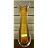 Image 1 : 1950S ART GLASS VASE LARGE AMBER COLOUR 21 INCH