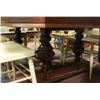 Image 2 : ANTIQUE PEDESTAL DINING TABLE WITH TWO LEAVES &