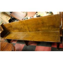 ANTIQUE WOODEN CHURCH PEW 8 FEET