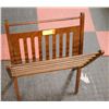 Image 1 : VINTAGE MAGAZINE RACK SOLID WOOD. 18 X 21
