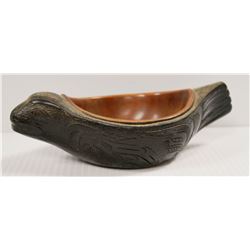 VINTAGE HAIDA BIRD BOWL CARVED
