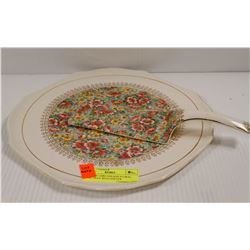 LORD NELSON FLORAL CAKE TRAY WITH SERVER