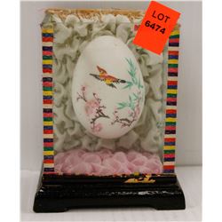 HAND PAINTED EGG IN CASE