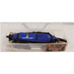 POWER FIST ROTARY TOOL WITH ACCESSORIES IN CASE