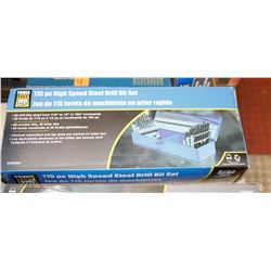 115 PIECE HIGH SPEED DRILL BIT SET IN BIX