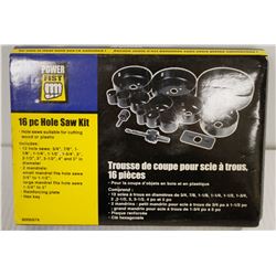 16 PIECE HOLE SAW SET
