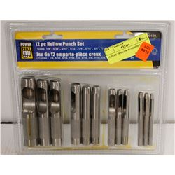12 PIECE HOLLOW PUNCH SET