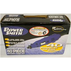 POWER SMITH 40 PIECE ROTARY TOOL SET IN BOX