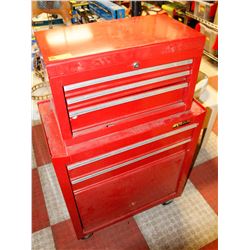 STACKING TWO TIERED TOOL BOX 27 X 14 X 44