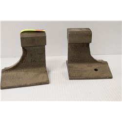 PAIR OF RAILWAY TIE BOOK ENDS