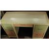 Image 1 : 1950S DESK WITH OFF SET PAINTED DRAWERS