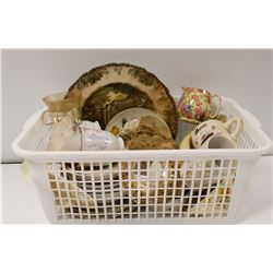 ASSORTED ANTIQUE CUPS AND SAUCERS