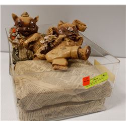 1950S CHALK WARE ASSORTED ANIMAL PLAQUES
