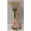 Image 1 : VINTAGE LAMP WITH PORCELAIN LADY 14 INCH TALL