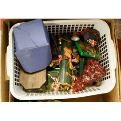 BOX OF VINTAGE CHRISTMAS ORNAMENTS
