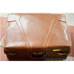 ANTIQUE LEATHER SUITCASE