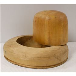 ANTIQUE BOLER STYLE HAT BLOCK FORM