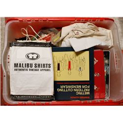 LARGE BIN OF ASSORTED SEWING NOTIONS