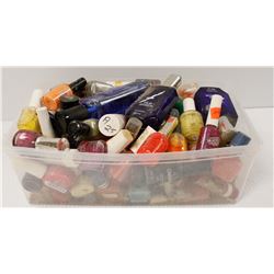 TUB OF ASSORTED VINTAGE NAIL POLISH AS IS
