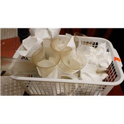 BIN OF ASSORTED GLASSWARES