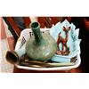 Image 1 : BIN OF ASSORTED DECORATIVE POTTERY & MORE