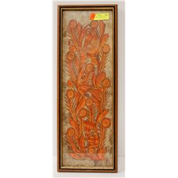 1960S LONG FLOWER PAINTING. 9 X 25