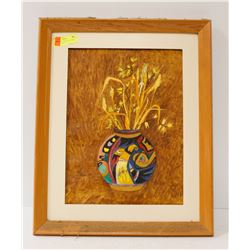 ORIGINAL OIL ON BOARD FLORAL STILL LIFE. 18 X 22