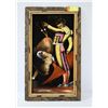 Image 1 : 1959S BLACK VELVET BULL FIGHTER PAINTING. 14 X 23