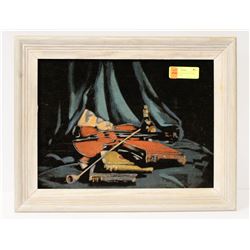 ORIGINAL BLACK VELVET MUSIC SCENE PAINTING